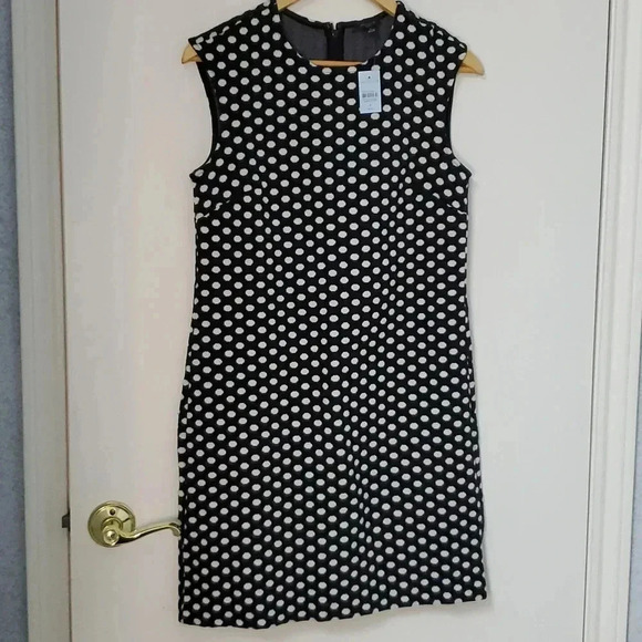 Ann Taylor Polka Dot Shift Dress Size 4P - Picture 3 of 6